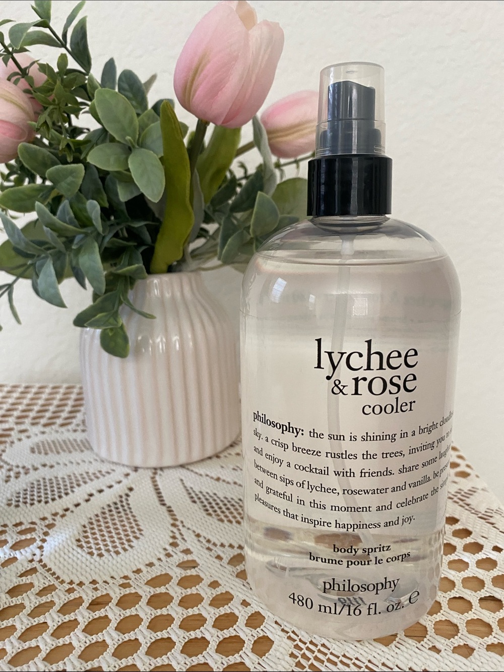 Philosophy Lychee & Rose and Falling in Love Water Body Mists - Pink, Blue - Picture 3 of 3